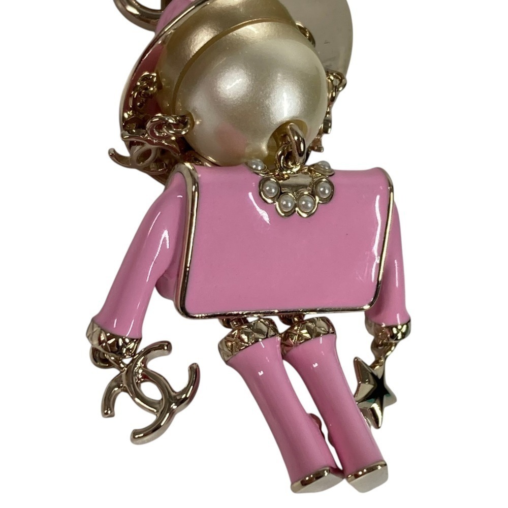 CHANEL B25B Gabrielle Chanel Doll CC Coco Mark Logo Faux Pearl Heart Star Acc... - Picture 6 of 12